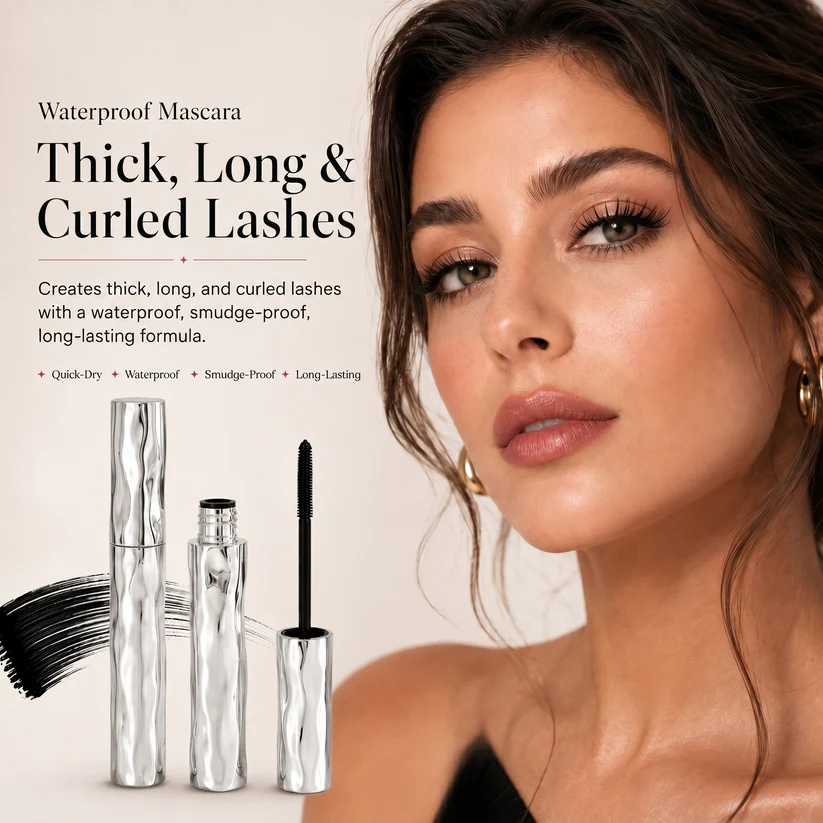 💜LAST DAY - BUY 1 GET 1 FREE💜All-Day Beautiful Lashes, Smudge-Proof! Waterproof Fiber Mascara for Natural Volume.
