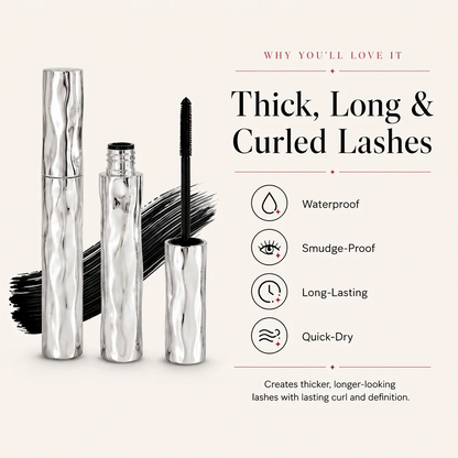 💜LAST DAY - BUY 1 GET 1 FREE💜All-Day Beautiful Lashes, Smudge-Proof! Waterproof Fiber Mascara for Natural Volume.