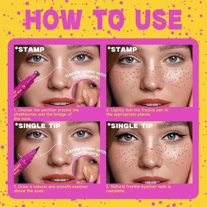 💜BUY 1 GET 1 FREE💜2-in-1 Waterproof Freckle Stamp & Eyeliner